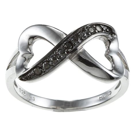 Shop La Preciosa Sterling Silver Cubic Zirconia Heart Design Infinity