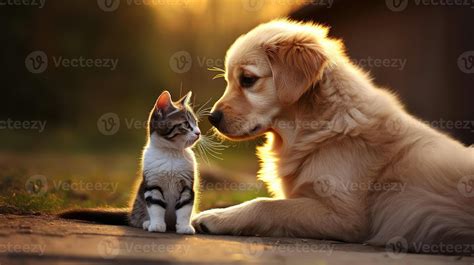 AI generated adorable cat and dog cute ai generated 39365770 Stock ...