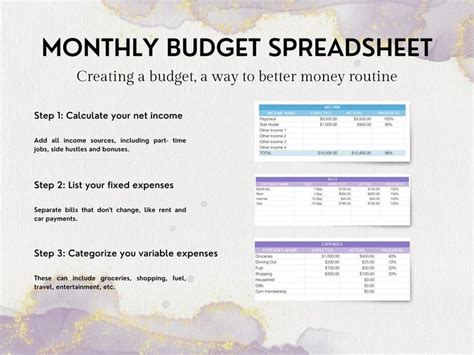 Monthly Budget Excel Monthly Budget Planner Template Finance Tracker