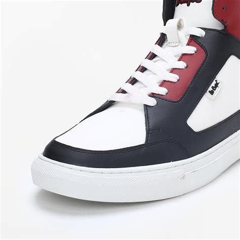 Buy Lee Cooper Men Colourblock Lace Up High Top Sneakers From Lee