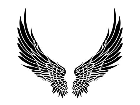 Free vector angel wings tribal tattoo 16126639 Vector Art at Vecteezy