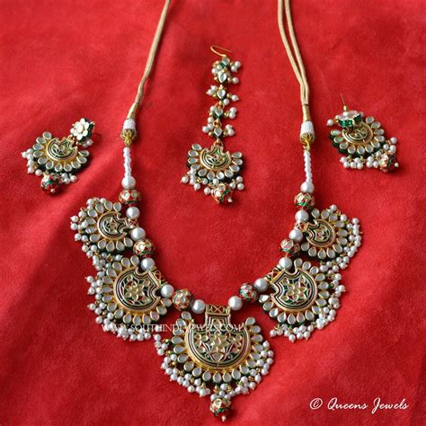 Meenakari Necklace Set South India Jewels