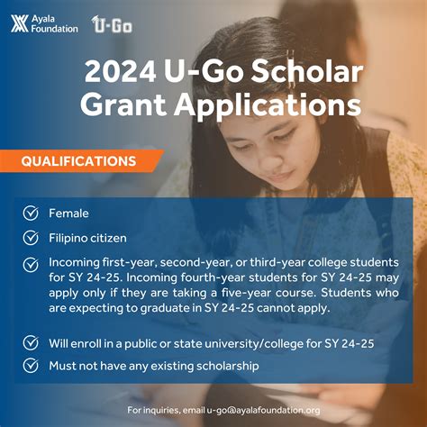 Applications for the U-Go scholar... - Ayala Foundation, Inc. | Facebook