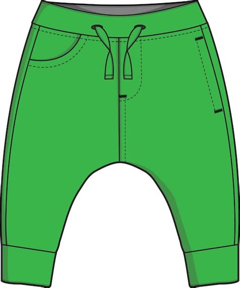 Demi Joggeurs Vert Solide Mod Le D Illustration Vectorielle Pack