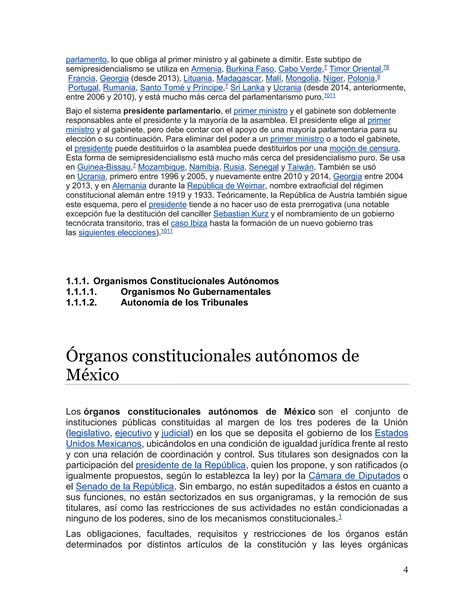 Principales Características de los Sistemas Presidencial Parlamentario