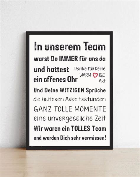 Poster Danke an Teamkollegen Verabschiedung Bild Büro Etsy in 2022