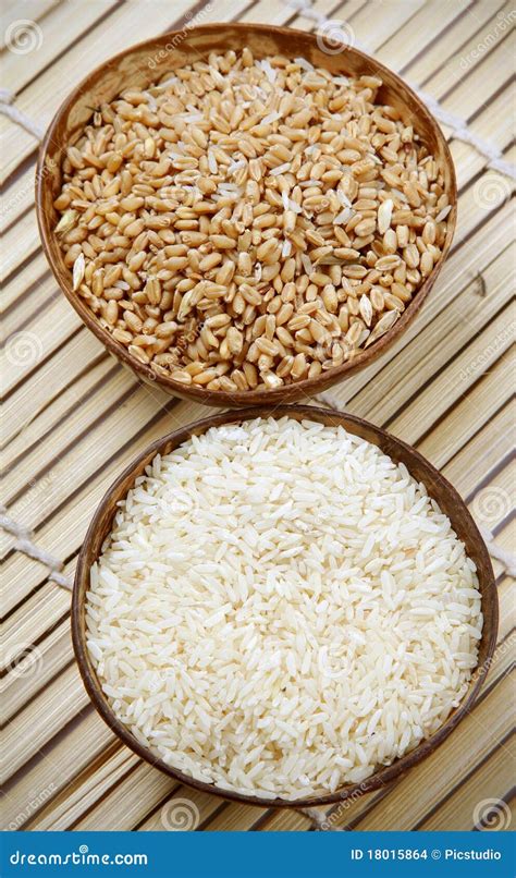 Wheat and rice bowls stock photo. Image of concept, wheat - 18015864