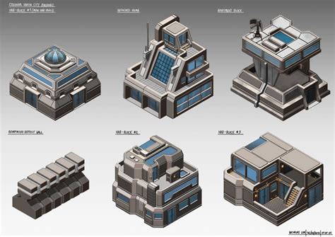 ArtStation - Isometric Game Concepts, Nicholas Lim | Scifi building ...