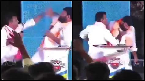 Telangana Elections 2023: BRS MLA Grabs BJP Candidate By Throat During