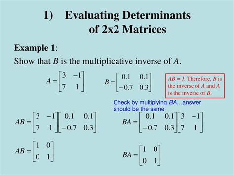 PPT 2x2 Matrices Determinants And Inverses PowerPoint Presentation