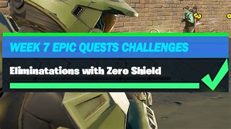 Eliminations With Zero Shield Fortnite Week Challenges Epic