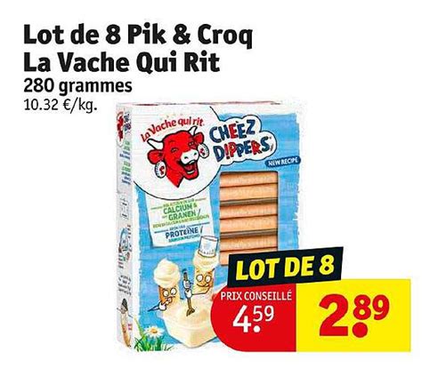 Promo Lot De 8 Pik Croq La Vache Qui Rit Chez Kruidvat ICatalogue Fr