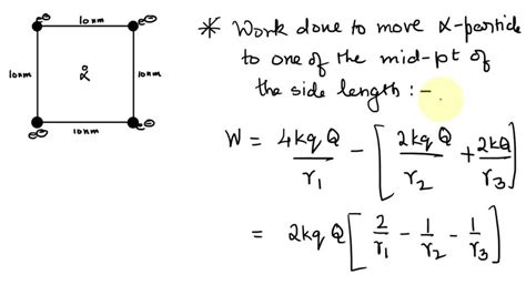 SOLVED Four Electrons Are Located At The Corners Of A Square 10 0 Nm