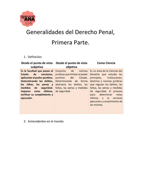 Generalidades del Derecho Penal primera parte DefiniciÛn Desde el