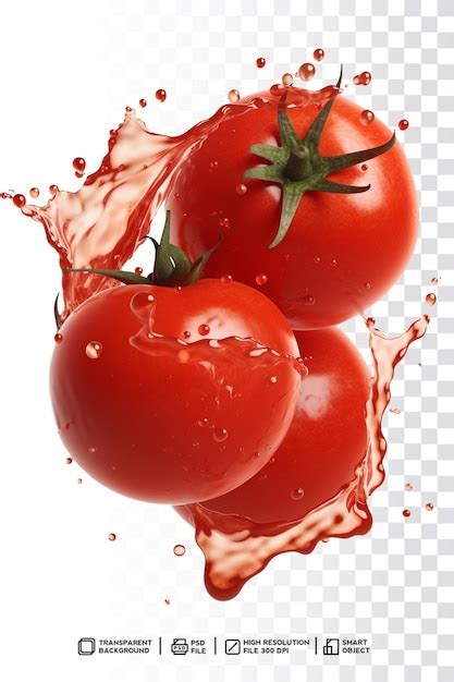 Premium Psd A Picture Of Tomatoes With Water Splashing Around Them