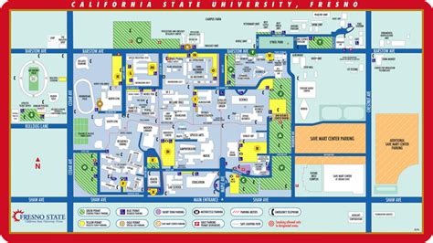 Fresno State Campus Map Printable Map