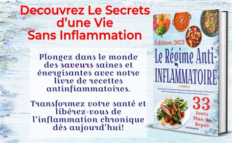 Amazon fr LE RÉGIME ANTI INFLAMMATOIRE Des Recettes Savoureuses et