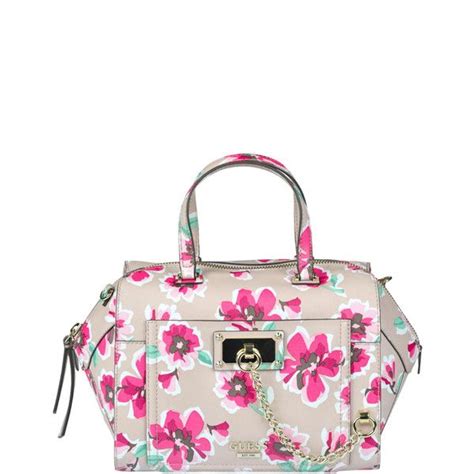 Guess Flower Print Eco Leather Bag Guess Shoulder Bag Guess Handbags