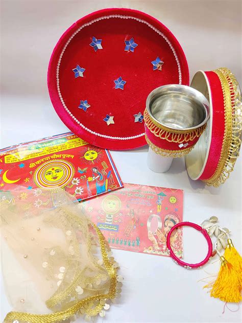 Buy Karwa Chauth Thali Set Traditional Pooja Puja Karva Chauth Combo