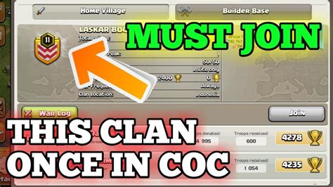 Wow You Must Join This Clan The Best Clan Clash Of Clans Youtube