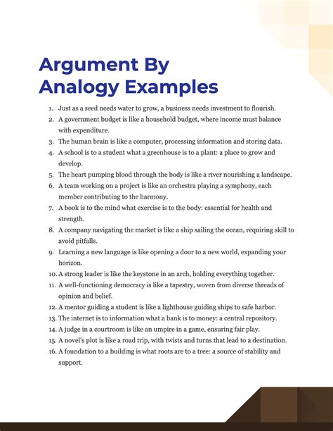 Argument By Analogy 100 Examples How To Write Tips