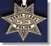 Santa Clara, California Police Badge Charms