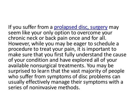 Prolapsed Disc Surgery