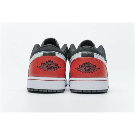 Cheap Air Jordan 1 Low Brushstroke Swoosh Black Red Da4659 001 40 46