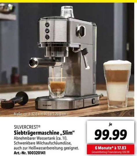 Silvercrest Siebtr Germaschine Slim Angebot Bei Lidl Prospekte De