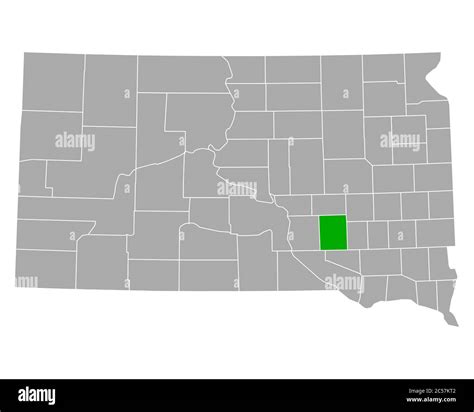 Map Of Aurora In South Dakota Stock Photo Alamy