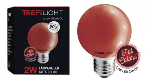 Lampara Led W Gota Full Color Rojo Trefilight Mercadolibre