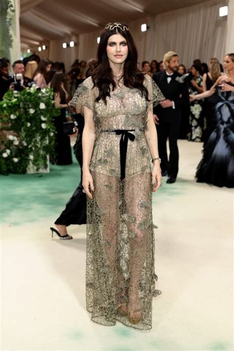 MET Gala 2024 Alexandra Daddario In Dior Couture