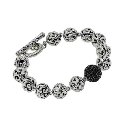 Charles Krypell Sterling Silver Black Sapphire Women S Bracelet Sbs