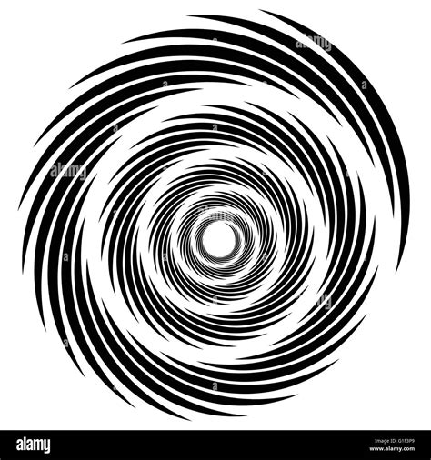 Spiral Vortex Whorl Swirl Shapes Abstract Elements Stock Vector