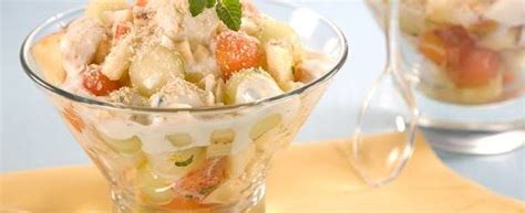 Mix De Frutas Con Yogurt De Menta De 565 Kcal Receta Fácil En La App