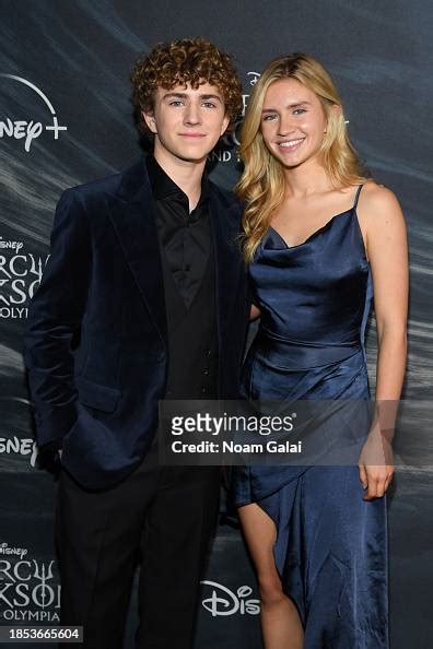 Walker Scobell And Lina Scobell Attend Disneys Percy Jackson And