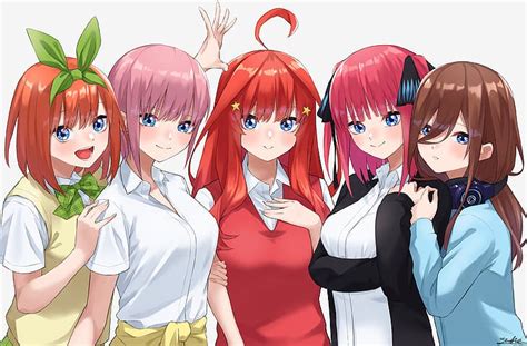 Anime Chicas Anime Toubun No Hanayome Nakano Ichika Nakano Miku