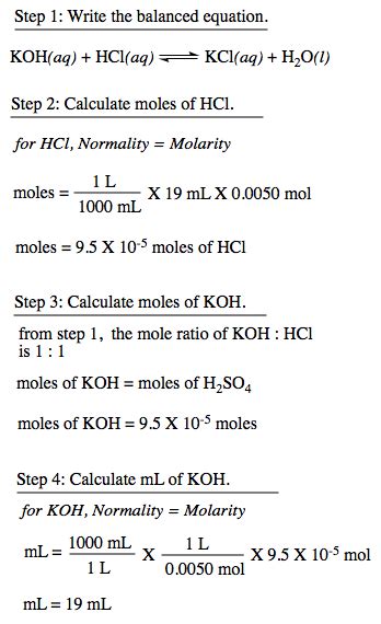 A How Many Milliliters Of 0 0050 N KOH Are Required To Neutralize 19