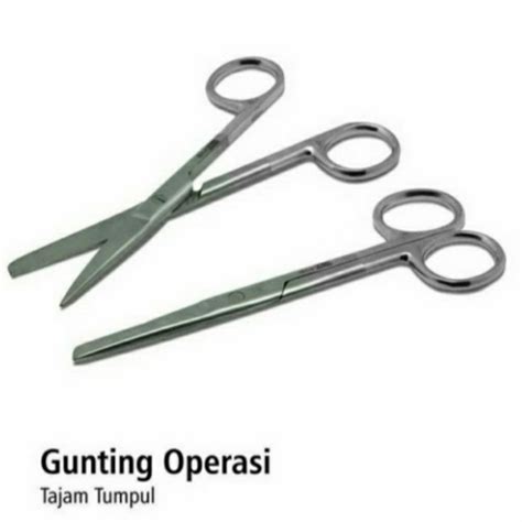 Jual Gunting Tajam Tumpul Lurus Cm Cm Operating Scissor Shopee