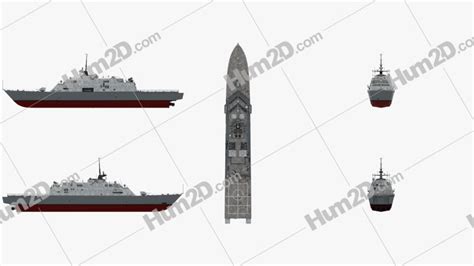 USS Freedom LCS 1 Blueprint Template 3DModels Org