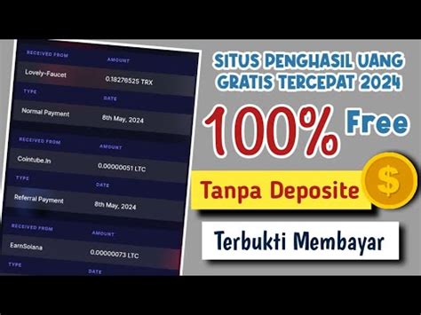 Terbukti Membayar Web Penghasil Uang Gratisan Tanpa Keluarkan Modal