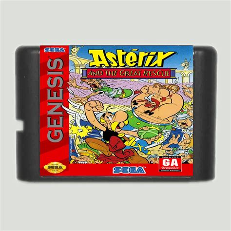 Asterix And The Great Rescue II 16 Bit Game Card For Sega MegaDrive