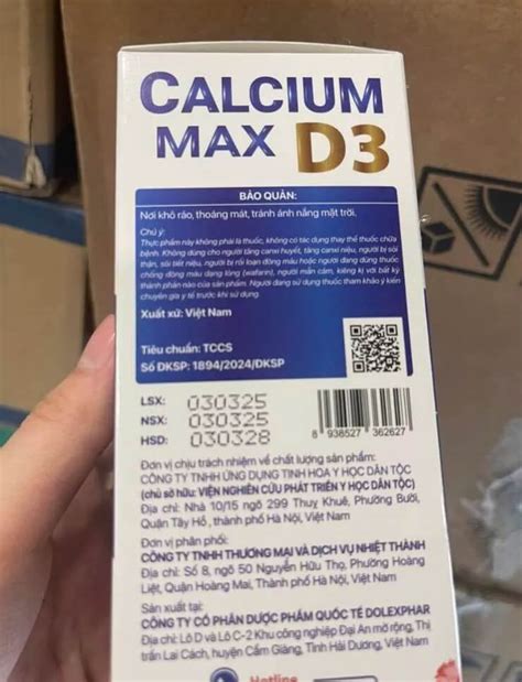 Calcium Max D3 thành phần, tác dụng có tốt không? Là thuốc gì? Là canxi ...