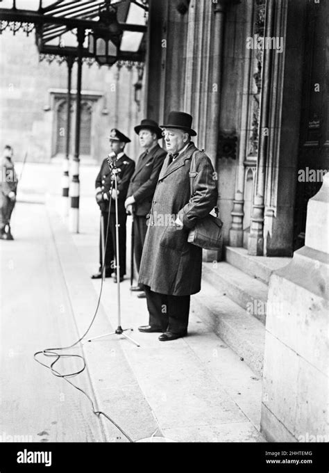 Winston Churchill Pendant La Seconde Guerre Mondiale Banque De