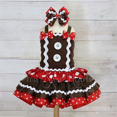 Gingerbread Tutu Dress Gingerbread Dress Girls Holiday Disfraces De Halloween Para Niña