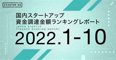 【startup Db】調査結果 国内スタートアップ資金調達金額ランキング（2022年1月 10月）｜フォースタートアップスのプレスリリース