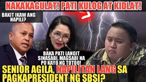 SENIOR AGILA HINDI KAGUSTUHAN ANG PAGIGING PRESIDENT NG SBSI ALAMIN