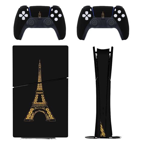 Night Eiffel Tower PS5/PS5 Pro/PS5 Slim Digital Disc Skin Sticker For