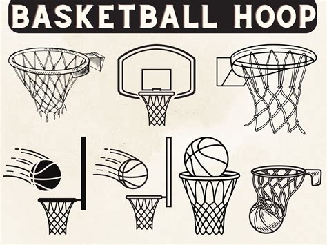 Basketball Hoop SVG Cut File, SVG Files for Cricut, Basketball Clipart ...