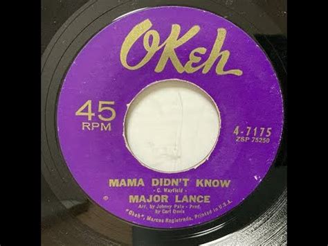 Major Lance Mama Didn T Know1963 YouTube